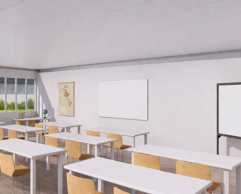 Vue extérieure du Salle de Classe 2 Modules Maison ECO 3