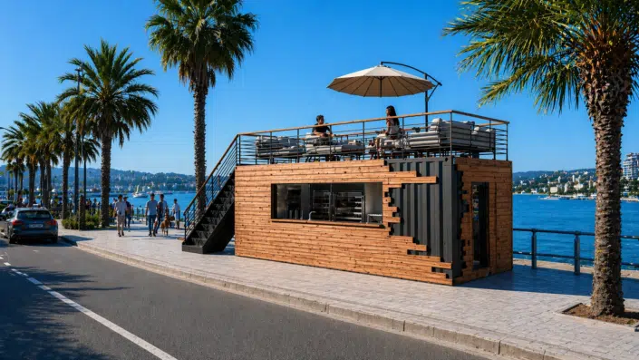 Vue extérieure du Snack Terrazza – 14 m² + 14 m² de Terrasse Maison ECO 3